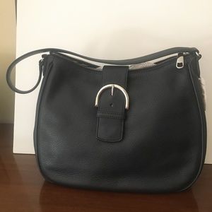 Talbots Navy Leather Hobo Shoulder Bag NWT